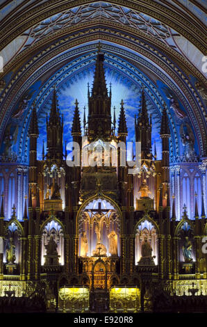 Montreal Notre-Dame Basilica Stock Photo