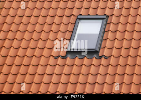 Roof with red tiling and dormer Stock Photo