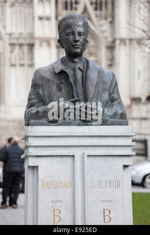 Statue of King Baudouin in Brussels Stock Photo