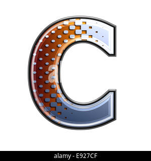 3d letter with abstract texture - c Stock Photo