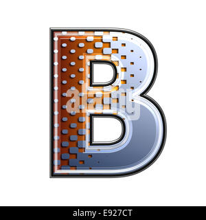 3d letter with abstract texture - b Stock Photo