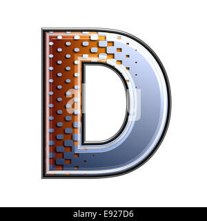 3d letter with abstract texture - d Stock Photo