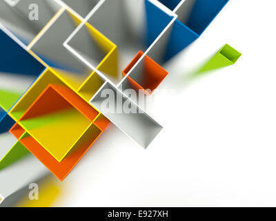 Background of 3d geometric shapes. Stock Photo