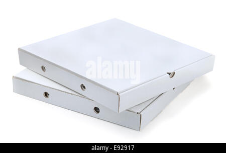 Pizza boxes Stock Photo