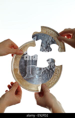 group of successful people holding money in hand Stock Photo - Alamy