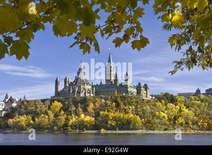 Parliament in Fall Stock Photo