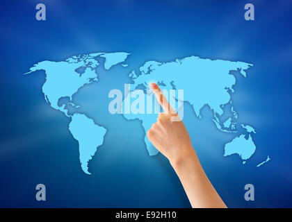 The world at my fingertips Stock Photo - Alamy