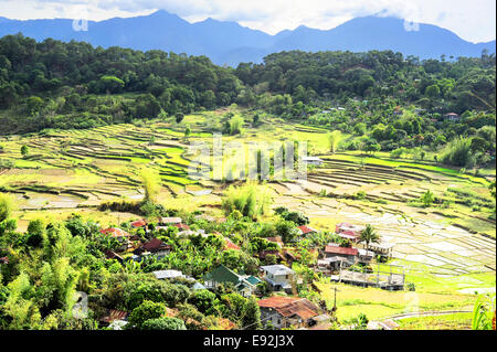 Village in Cordillera mountains Stock Photo