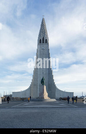 Reykjavik Cathedral Iceland Stock Photo