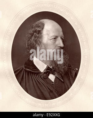 Alfred, Lord Tennyson (1809-92), Noted English Poet, Portrait, circa 1870 Stock Photo