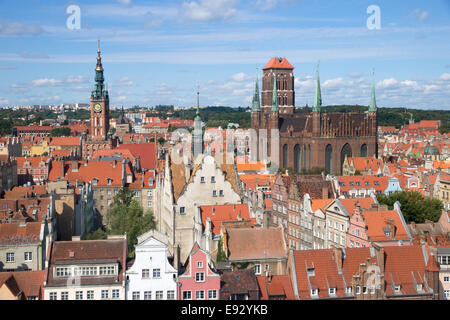 Panorama view of Gdansk, Poland Stock Photo