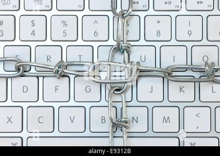 A conceptual image of computer security Stock Photo