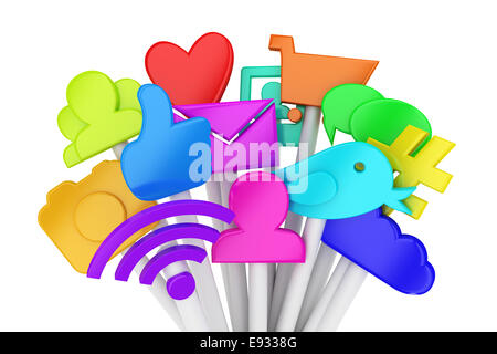 Social media icons Stock Photo