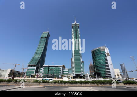 Financial Harbour towers, Manama, Kingdom of Bahrain Stock Photo