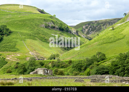 Swinner Gill from Kisdon Side on the Pennine Way between Muker and Keld, Yorkshire Dales National Park, North Yorkshire, England Stock Photo