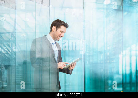 Businessman using a digital Tablet Stock Photo