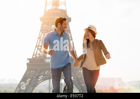 Couple Visiting Paris Stock Photo