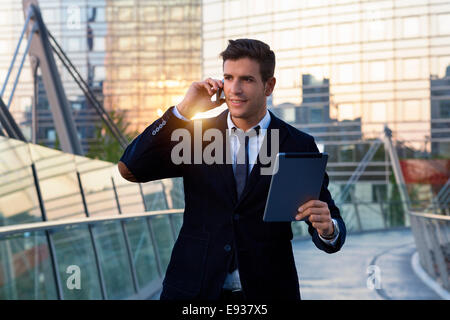 Businessman in Paris Stock Photo