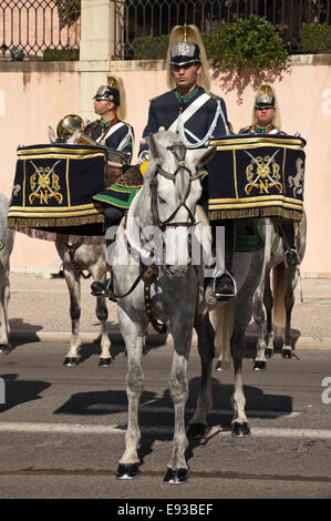 Vertical view of the changing of the guard in Belem, Lisbon. Stock Photo