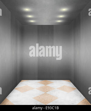Illustration of the interior of an modern Elevator Stock Photo