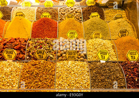 Teas Spices Spice Bazaar Stock Photo
