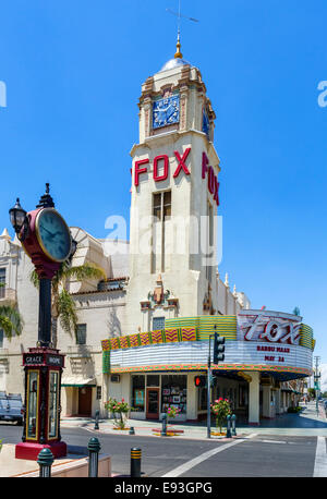 The Fox Theater on H Street in downtown Bakersfield, Kern County, California, USA