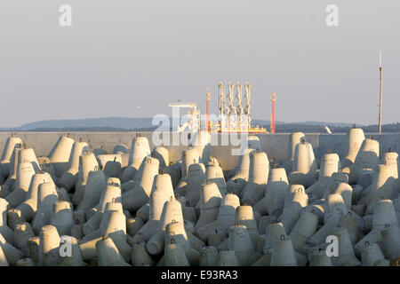 LNG terminal Swinoujscie, Poland Stock Photo