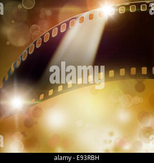 Film negative frame on abstract background