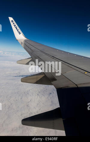 Ryanair Boeing 737-800  in Flight to Paphos Cyprus. Stock Photo