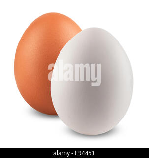 two eggs isolated on white background Stock Photo - Alamy