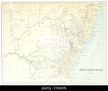 BOOTH(1873) 1.209 MAP OF NEW SOUTH WALES Stock Photo