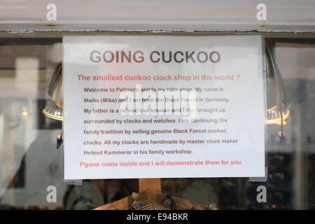 Going Cuckoo clock shop Polperro Cornwall UK Stock Photo - Alamy