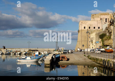 view of the fishing port of Castellammare del Golfo, Sicily Stock Photo