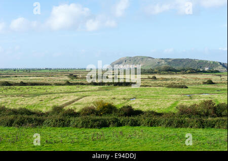View from from Uphill towards Brean Down, Weston-Super-Mare, Somerset Stock Photo