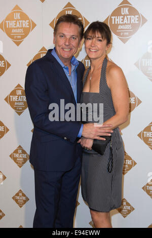 UK Theatre Awards 2014, comedian Brian Conley with his wife Anne-Marie Stock Photo