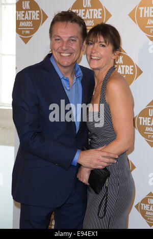 UK Theatre Awards 2014, comedian Brian Conley with his wife Anne-Marie Stock Photo