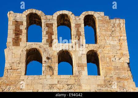 Odeon of Herodes Atticus in Athens Greece against a blue sky Stock Photo