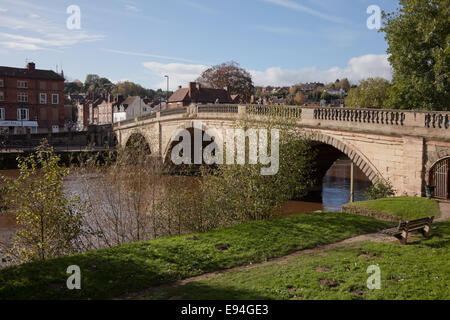 Bridge over the River Severn at Bewdley, Worcs UK Stock Photo