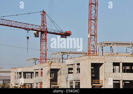 Construction Cranes Stock Photo