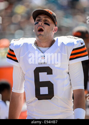 Cleveland Browns quarterback Brian Hoyer prepares to hand off on Sunday,  Nov. 2, 2014, at FirstEnergy Stadium in Cleveland, Ohio. (Photo by Ed Suba  Jr./Akron Beacon Journal/TNS/Sipa USA Stock Photo - Alamy