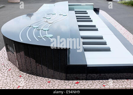 Giant keyboard at Singer Teresa Teng's grave in Jinshan, New Taipei City, Taiwan Stock Photo