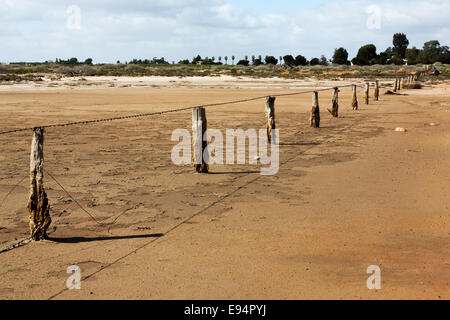 Lake Wahpool near the Victorian town of Sea Lake in Australia. An area suffering from a condition known as rising salt. Stock Photo