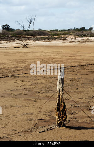 Lake Wahpool near the Victorian town of Sea Lake in Australia. An area suffering from a condition known as rising salt. Stock Photo