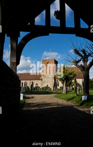 St Michael Church  Oulton  lich lych gates Suffolk England UK Stock Photo