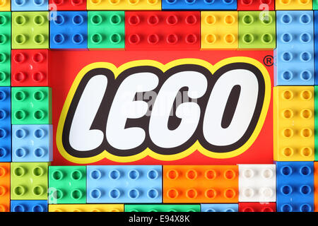 Tambov, Russian Federation - December 16, 2012 Lego Duplo blocks on Lego brand. Stock Photo