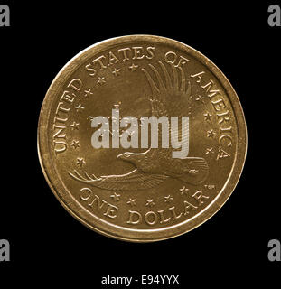 Macro image of one dollar US coin Stock Photo