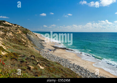 Praia Água de Madeiros, Beira Litoral, Costa da Prata, near Sao Pedro de Moel, Portugal Stock Photo