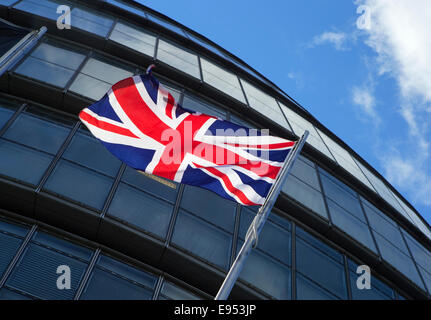 Union Flag or Union Jack flying at City Hall, London, England, United Kingdom Stock Photo