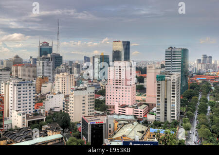 Skyline, District 1, Ho Chi Minh City, Vietnam Stock Photo