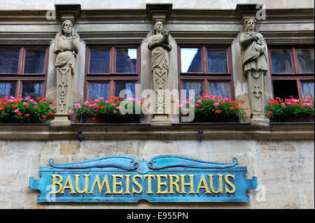 Baumeisterhaus from 1596, Rothenburg ob der Tauber, Middle Franconia, Bavaria, Germany Stock Photo